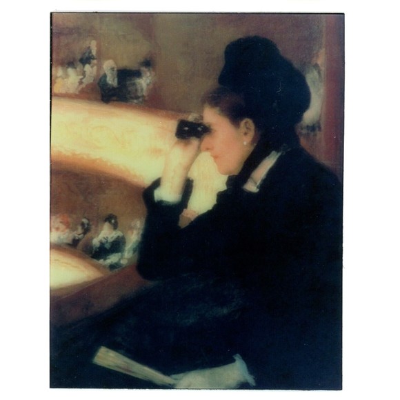In the Loge At The Opera Mary Cassatt Art Demo Print 3.5" x 4.5" Lenticular 3D - Picture 1 of 2